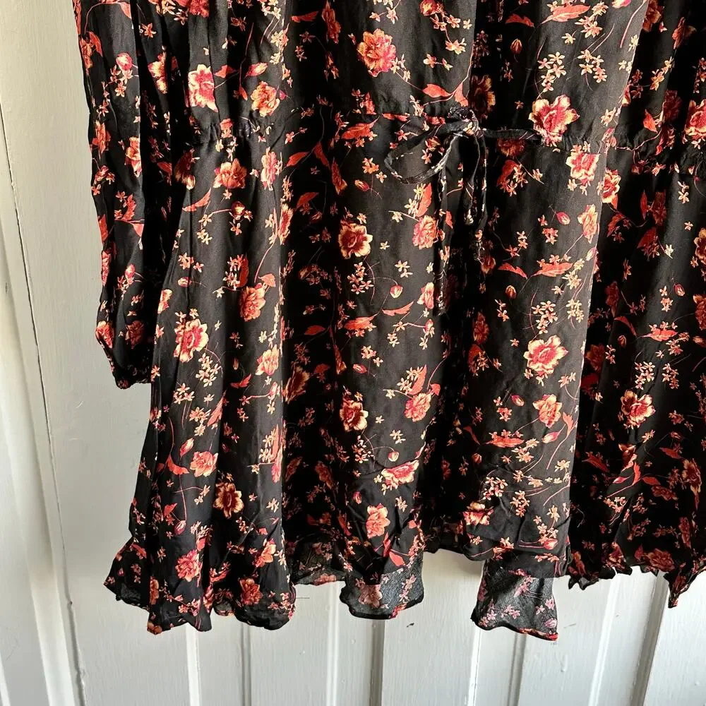 Free People Flower Fields Mini Dress Dark Combo Floral NWT – Size Large